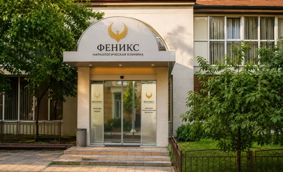 Вход в наркологическую клинику «Феникс» в Аркадаке